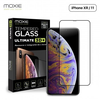 Moxie Verre Trempé pour iPhone 11 [Ultimate 3D+] Protection d'écran Complète en Verre Trempé 9H Ultra Clair, Anti-rayures et Ant