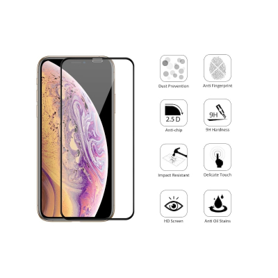 Moxie Verre Trempé iPhone 11 Pro 5.8" [Ultimate 3D+] Protection d'écran Complète en Verre Trempé 9H Ultra Clair, Anti-rayures et
