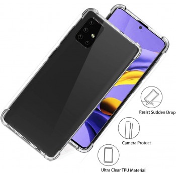Moxie Coque Galaxy A51 [AIRBAG] Coque Bumper Renforcée pour Galaxy A51, Coque en Silicone Transparente Anti-Chocs et Anti-rayure
