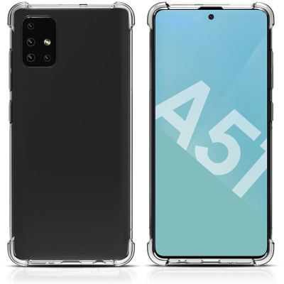 Moxie Coque Galaxy A51 [AIRBAG] Coque Bumper Renforcée pour Galaxy A51, Coque en Silicone Transparente Anti-Chocs et Anti-rayure