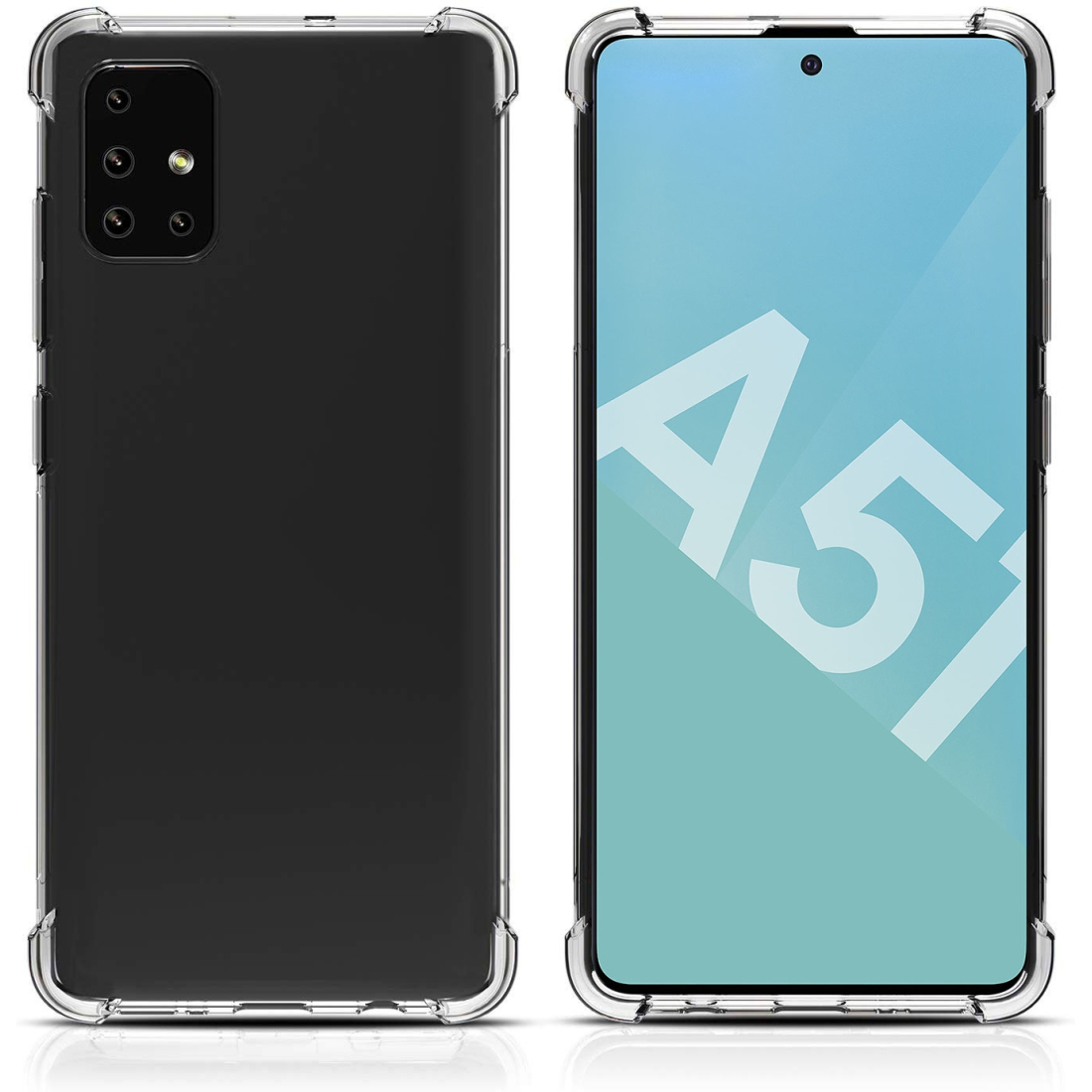 Moxie Coque Galaxy A51 [AIRBAG] Coque Bumper Renforcée pour Galaxy A51, Coque en Silicone Transparente Anti-Chocs et Anti-rayure