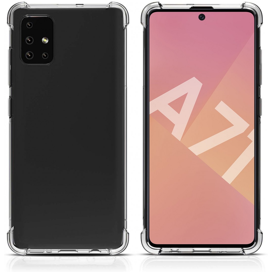 Moxie Coque Galaxy A71 [AIRBAG] Coque Bumper Renforcée pour Galaxy A71, Coque en Silicone Transparente Anti-Chocs et Anti-rayure