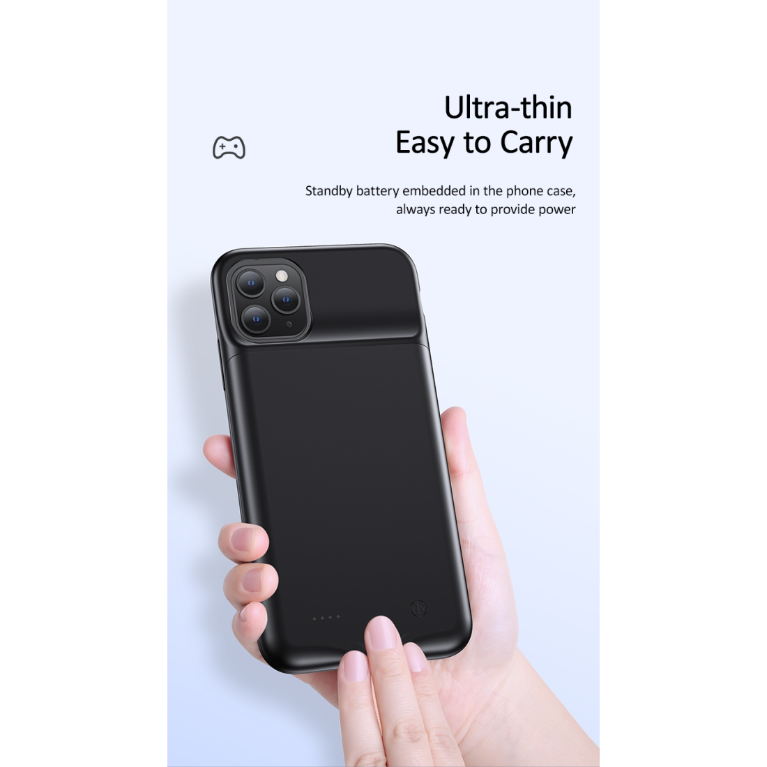 Usams Coque Batterie pour iPhone 11 Pro Max - US-CD112 -  Coque Batterie 4500mAh Fine et Légère, Ultra Sécurisée pour iPhone 11 