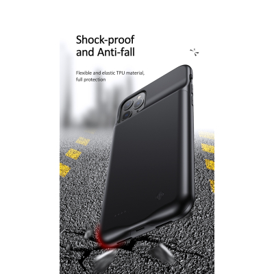 Usams Coque Batterie pour iPhone 11 Pro Max - US-CD112 -  Coque Batterie 4500mAh Fine et Légère, Ultra Sécurisée pour iPhone 11 