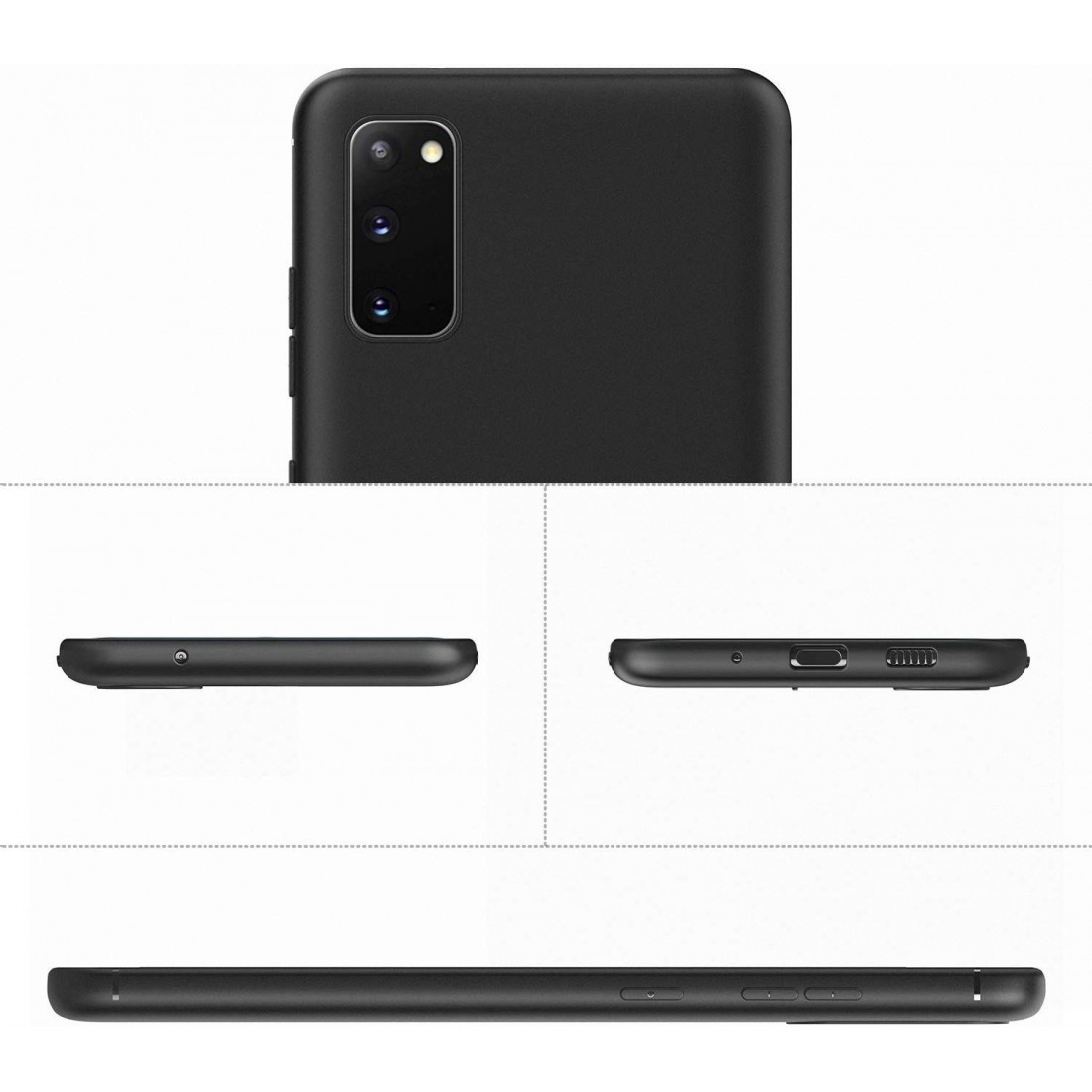 Housse TPU Souple Black Mat pour Samsung S20