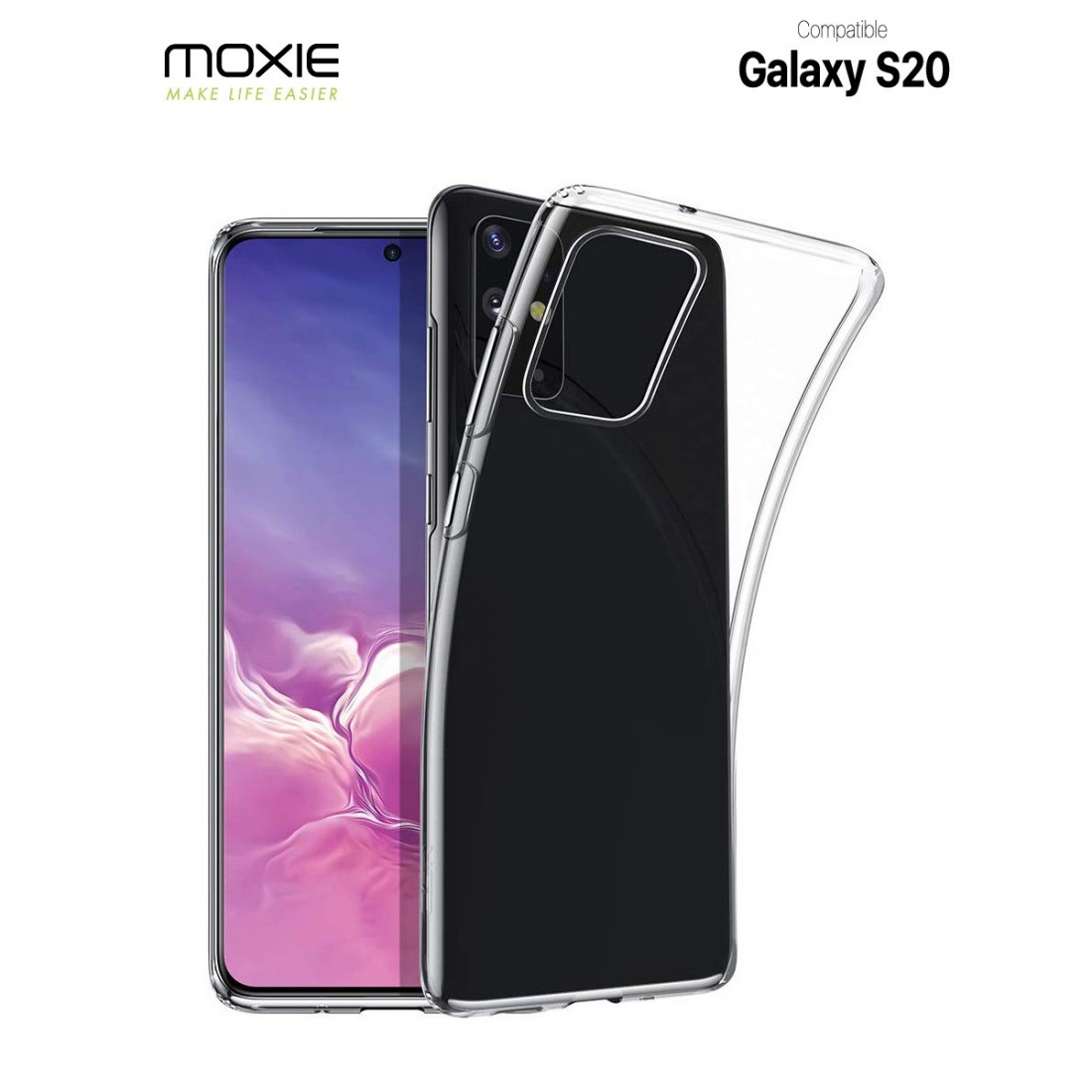 Pack FullProtect 1 coque + 1 verre trempé 3D incurvé Moxie pour Galaxy S20