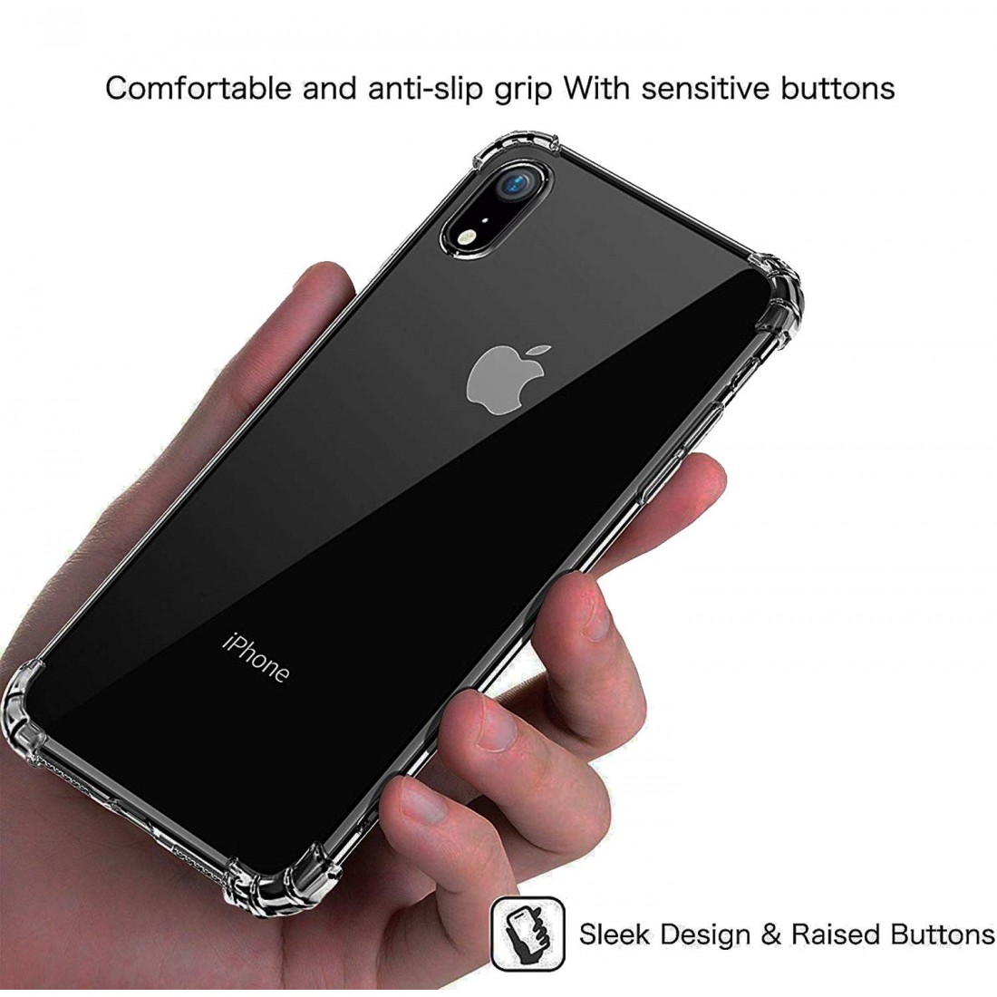 Moxie Coque iPhone XR [AIRBAG] Coque Bumper Renforcée pour iPhone XR
, Coque en Silicone Transparente Anti-Chocs et Anti-rayures