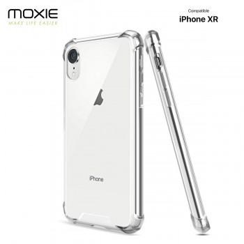 Moxie Coque iPhone XR [AIRBAG] Coque Bumper Renforcée pour iPhone XR
, Coque en Silicone Transparente Anti-Chocs et Anti-rayures