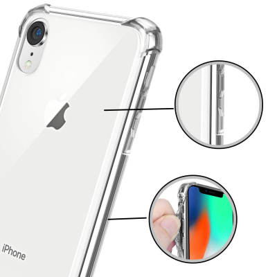 Moxie Coque iPhone XR [AIRBAG] Coque Bumper Renforcée pour iPhone XR
, Coque en Silicone Transparente Anti-Chocs et Anti-rayures