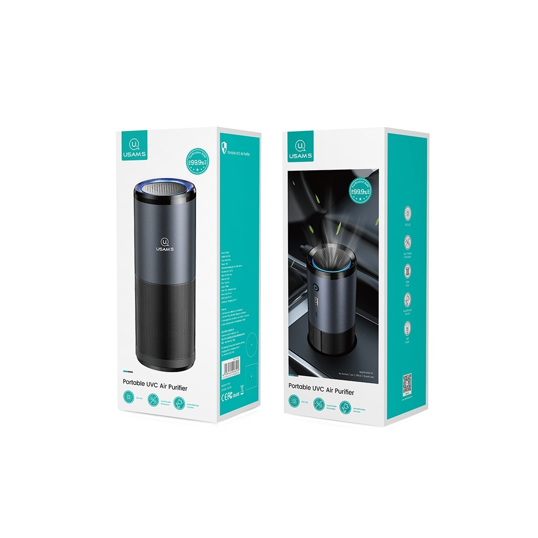 USAMS Purificateur d'air mobile pour voiture / bureau US-ZB169