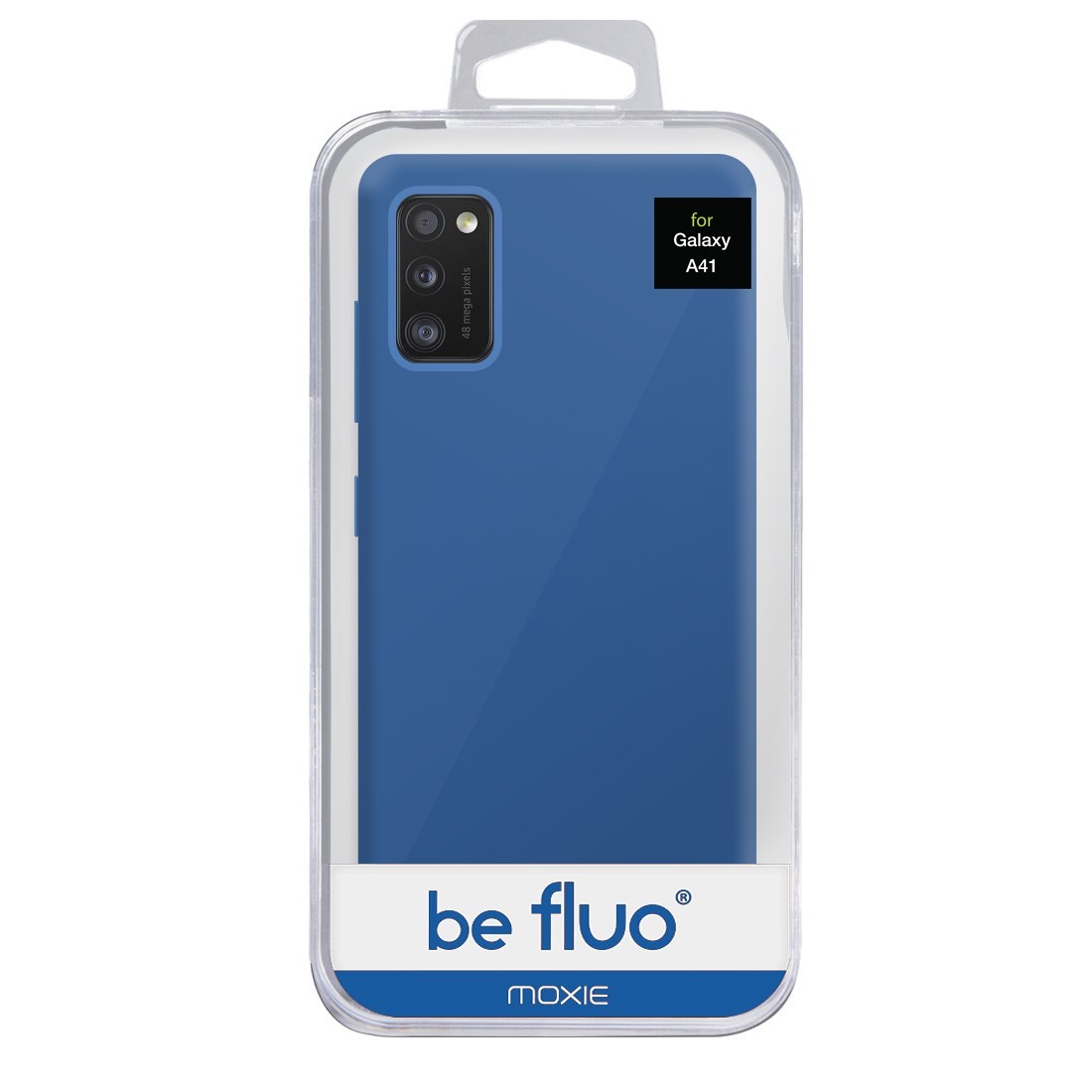 Coque Silicone Be Fluo Anti-chocs et Anti-rayures Intérieur Microfibre pour Galaxy A41 - Bleu fonçé