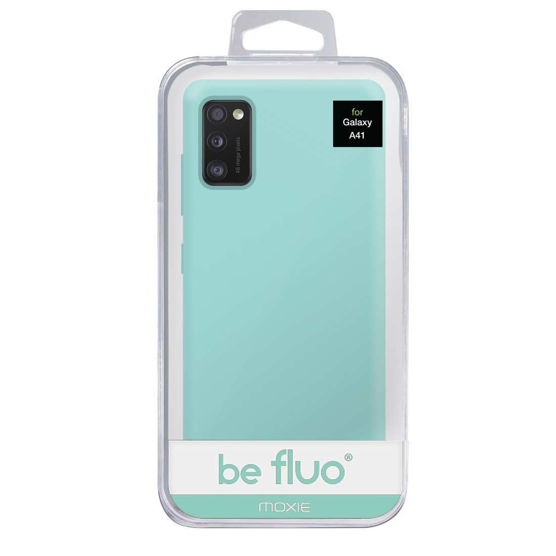 Coque Silicone Be Fluo Anti-chocs et Anti-rayures Intérieur Microfibre pour Galaxy A41 - Vert menthe