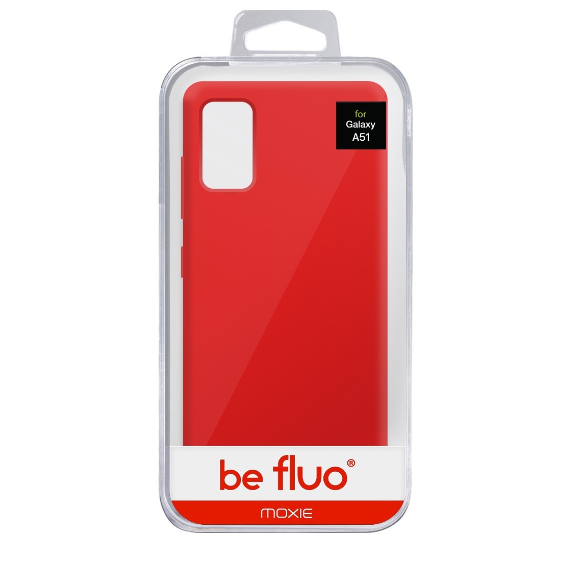Coque Silicone Be Fluo Anti-chocs et Anti-rayures Intérieur Microfibre pour Galaxy A51 - Rouge