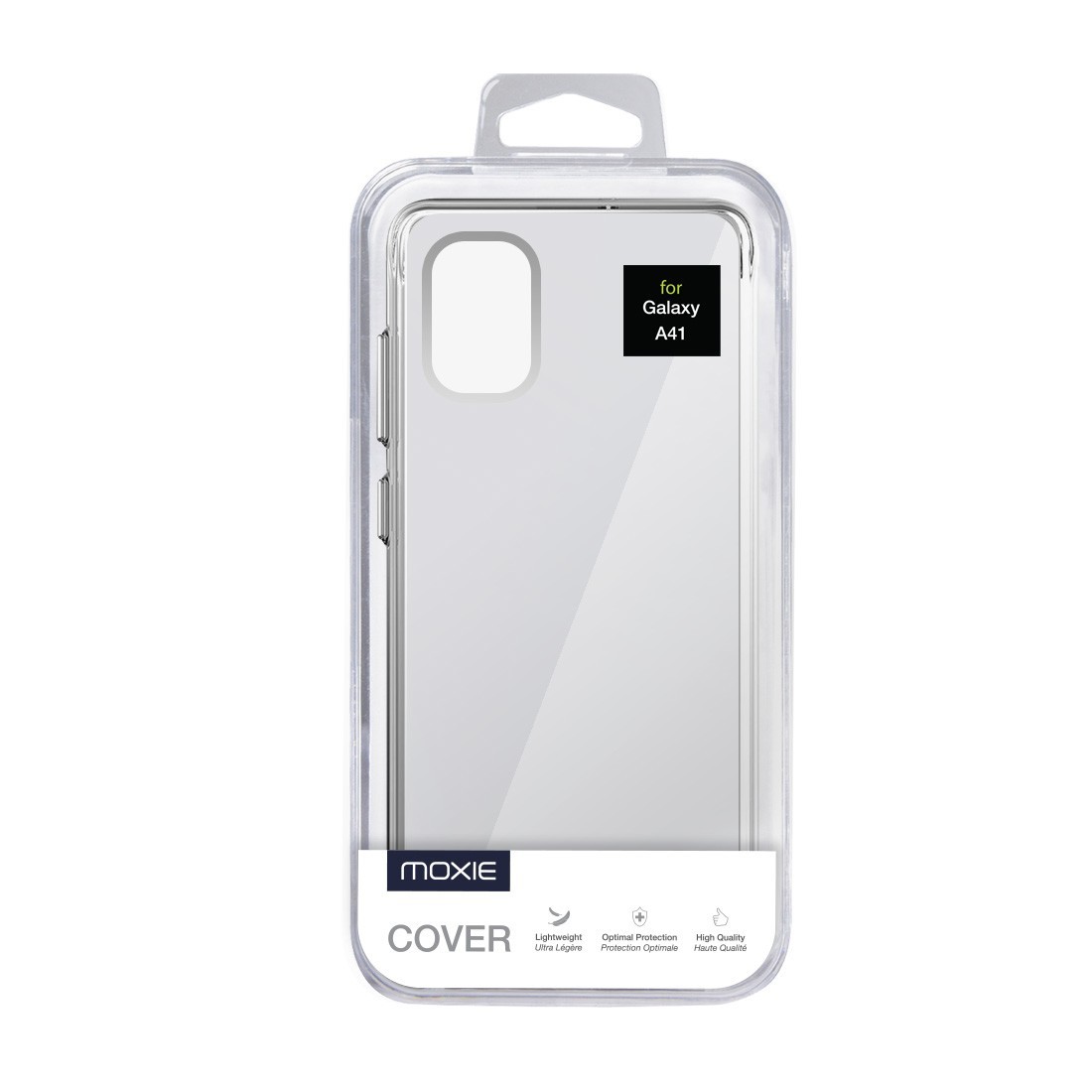 Moxie Coque renforcée transparente Samsung Galaxy A41 - Coque en TPU  et polycarbonate Anti-chocs avec boutons de couleur pour S
