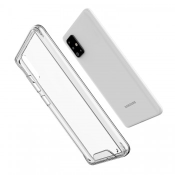 Moxie Coque renforcée transparente Samsung Galaxy A71 - Coque en TPU  et polycarbonate Anti-chocs avec boutons de couleur pour S