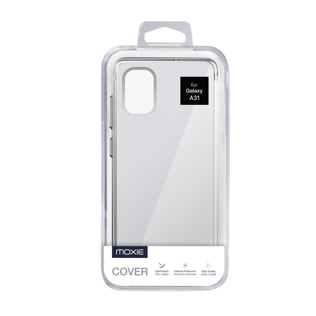 Moxie Coque renforcée transparente Samsung Galaxy A31 - Coque en TPU  et polycarbonate Anti-chocs avec boutons de couleur pour S