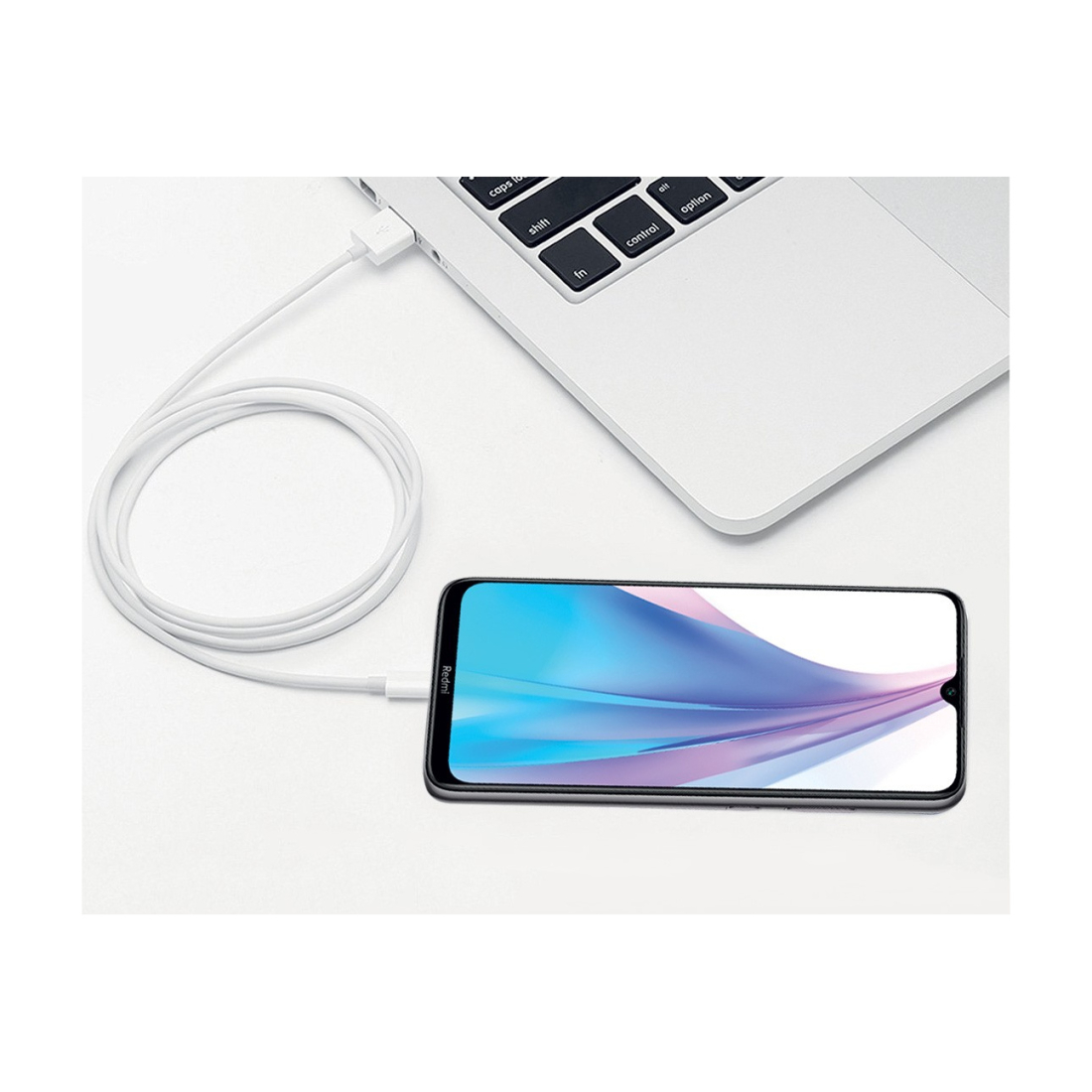 Câble data Moxie Micro USB - 1 mètre - Blanc - Sans packaging