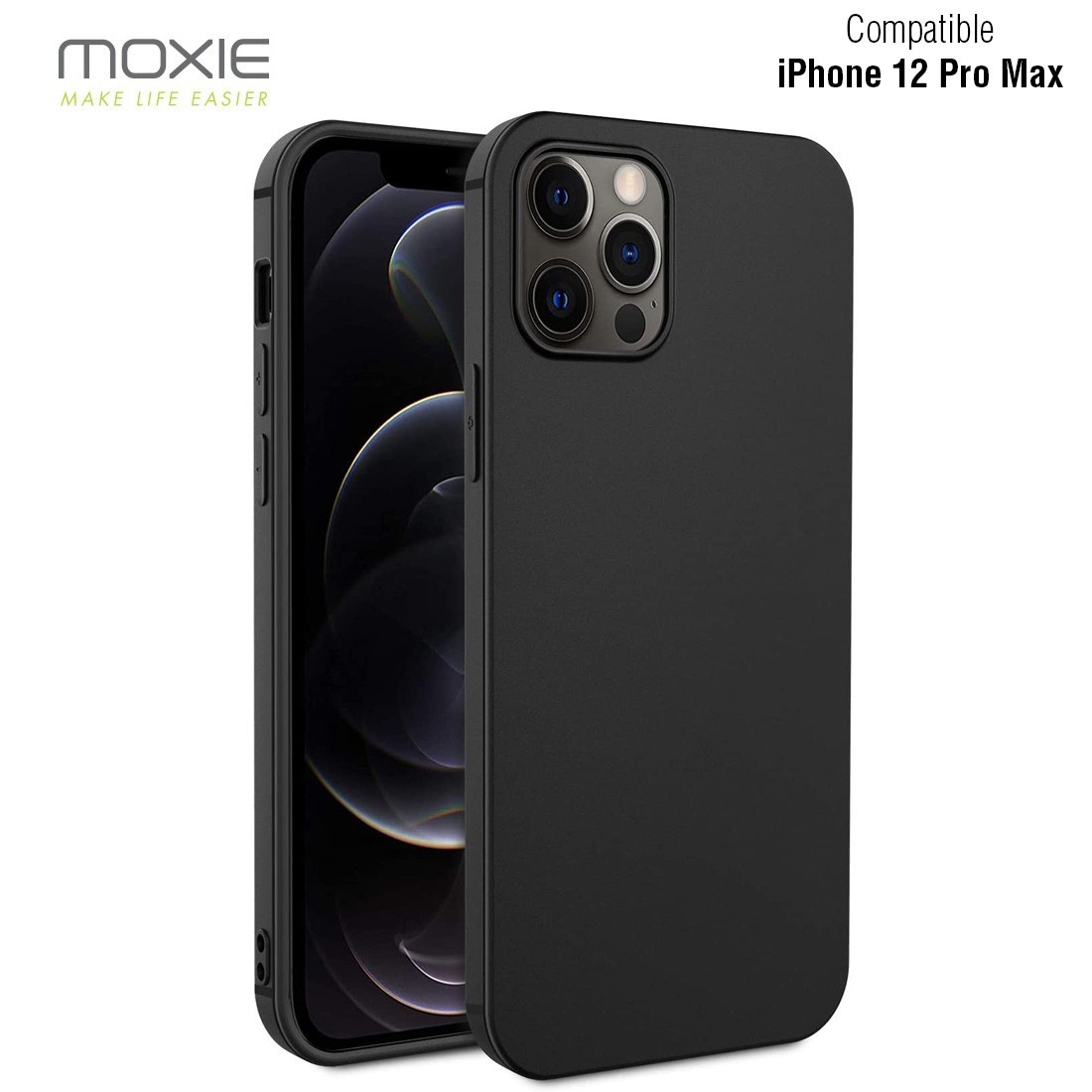 Housse ultra fine (0.25mm) Moxie Skin pour iPhone 12 Pro Max 6.7" coloris Noir