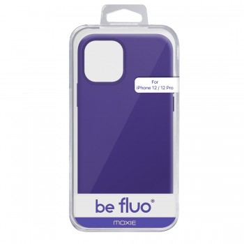 Moxie Coque silicone iPhone 12 / 12 Pro 6.1" [BeFluo] - Intérieur Microfibre, Coque Anti-chocs et Anti-rayures pour iPhone 12 / 12 Pro 6.1" - Violet