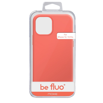 Moxie Coque silicone iPhone 12 / 12 Pro 6.1" [BeFluo] - Intérieur Microfibre, Coque Anti-chocs et Anti-rayures pour iPhone 12 / 