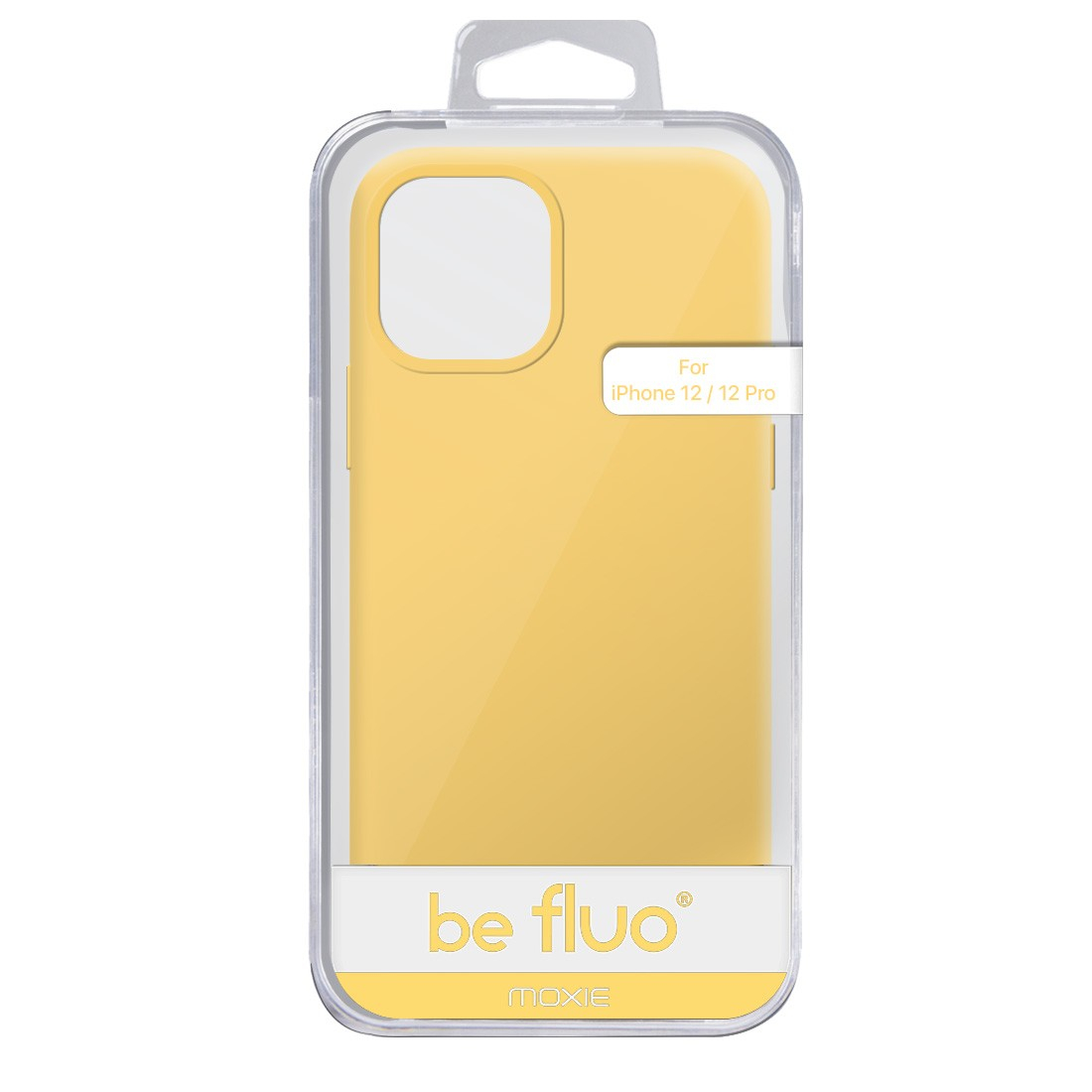 Moxie Coque silicone iPhone 12 / 12 Pro 6.1" [BeFluo] - Intérieur Microfibre, Coque Anti-chocs et Anti-rayures pour iPhone 12 / 