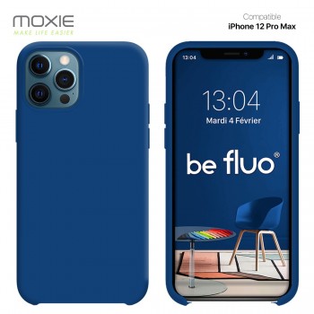 Moxie Coque silicone iPhone 12 Pro Max 6.7" [BeFluo] - Intérieur Microfibre, Coque Anti-chocs et Anti-rayures pour iPhone 12 Pro