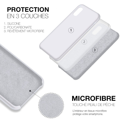 Moxie Coque silicone iPhone 12 Pro Max 6.7" [BeFluo] - Intérieur Microfibre, Coque Anti-chocs et Anti-rayures pour iPhone 12 Pro