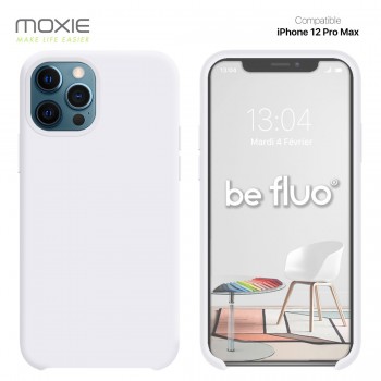 Moxie Coque silicone iPhone 12 Pro Max 6.7" [BeFluo] - Intérieur Microfibre, Coque Anti-chocs et Anti-rayures pour iPhone 12 Pro