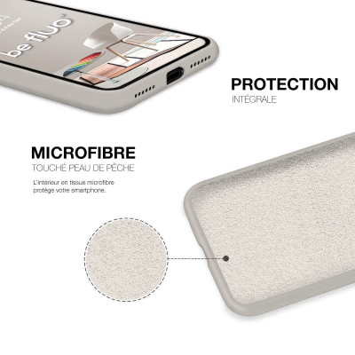 Moxie Coque silicone iPhone 12 Mini  [BeFluo Full Protect] - Intérieur Microfibre, Coque Anti-chocs et Anti-rayures pour iPhone 