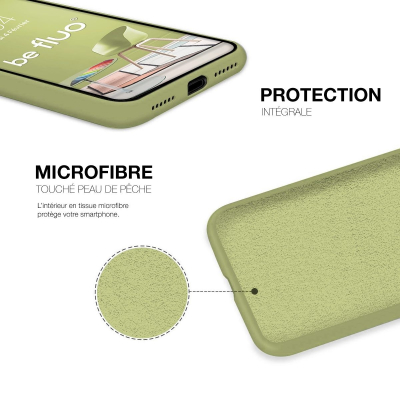 Moxie Coque silicone iPhone 12 Mini  [BeFluo Full Protect] - Intérieur Microfibre, Coque Anti-chocs et Anti-rayures pour iPhone 