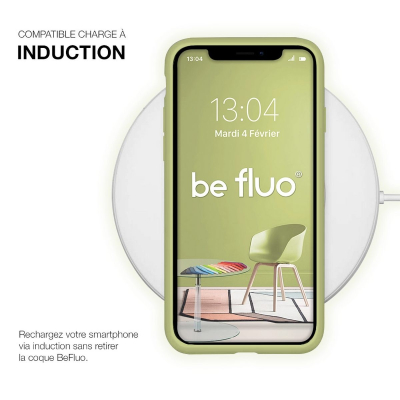 Moxie Coque silicone iPhone 12 Mini  [BeFluo Full Protect] - Intérieur Microfibre, Coque Anti-chocs et Anti-rayures pour iPhone 