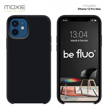 Moxie Coque silicone iPhone 12 Pro Max 6.7" [BeFluo] - Intérieur Microfibre, Coque Anti-chocs et Anti-rayures pour iPhone 12 Pro