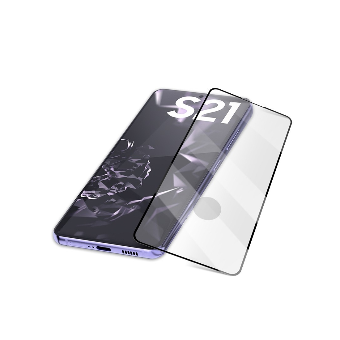 Protection d'écran incurvé Samsung Galaxy S21 en verre trempé, Moxie [Ultimate 3D+]