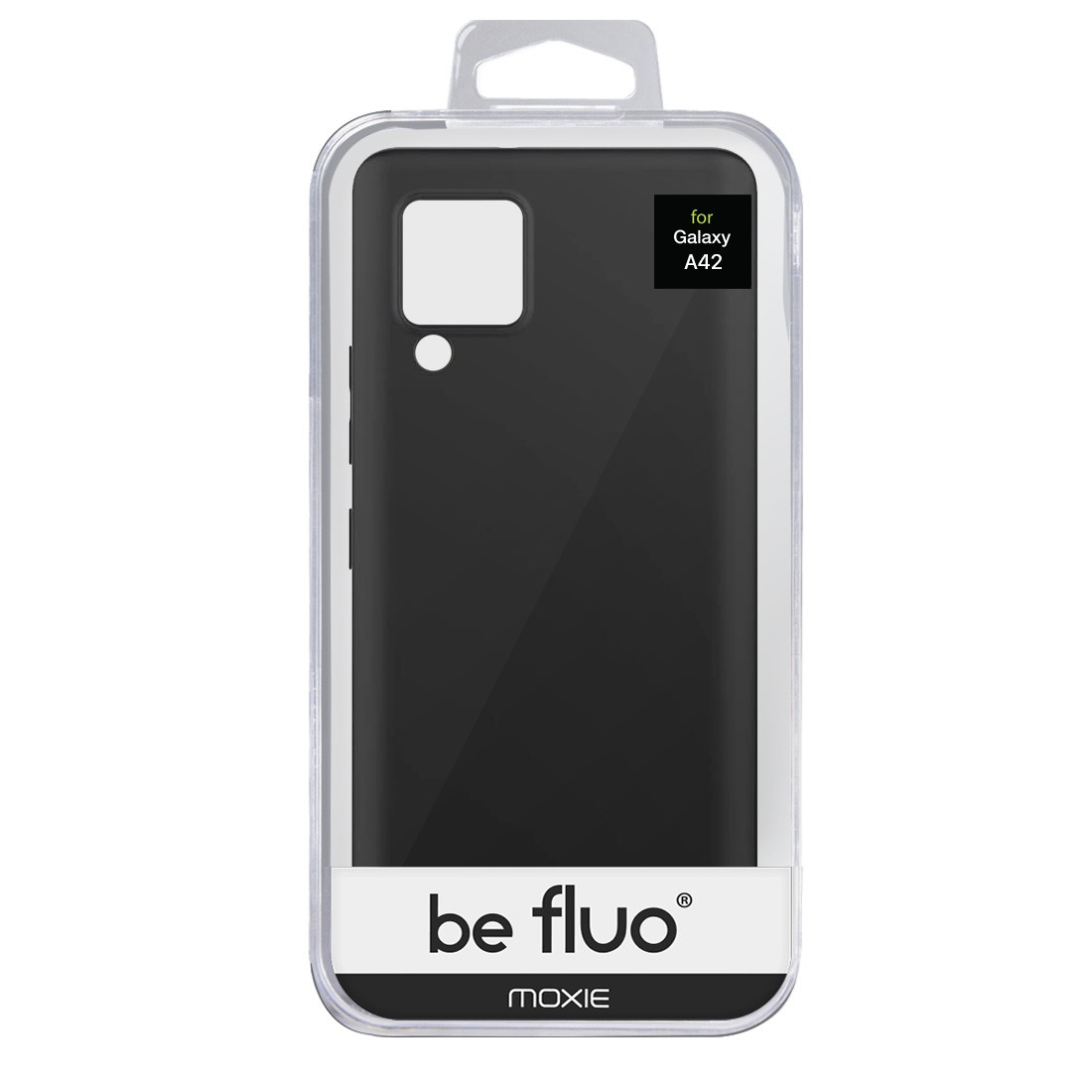 Coque Silicone Be Fluo Anti-chocs et Anti-rayures Intérieur Microfibre pour Galaxy A42 - Noir