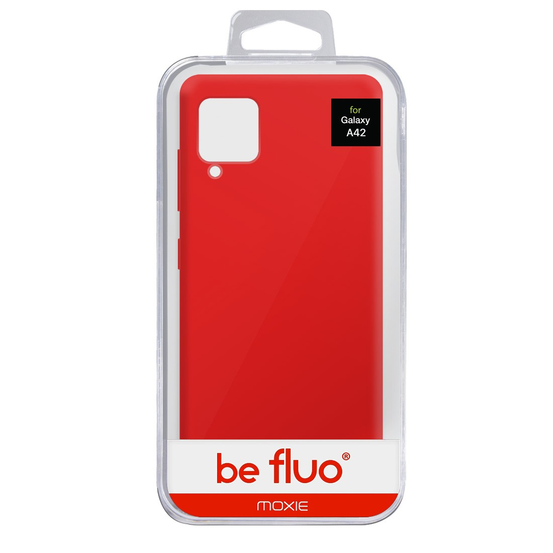 Coque Silicone Be Fluo Anti-chocs et Anti-rayures Intérieur Microfibre pour Galaxy A42 - Rouge