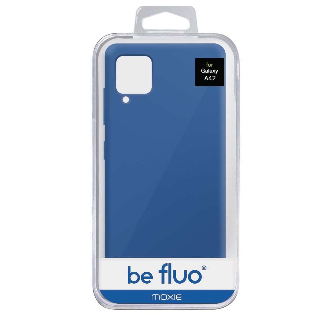 Coque Silicone Be Fluo Anti-chocs et Anti-rayures Intérieur Microfibre pour Galaxy A42 - Bleu fonçé