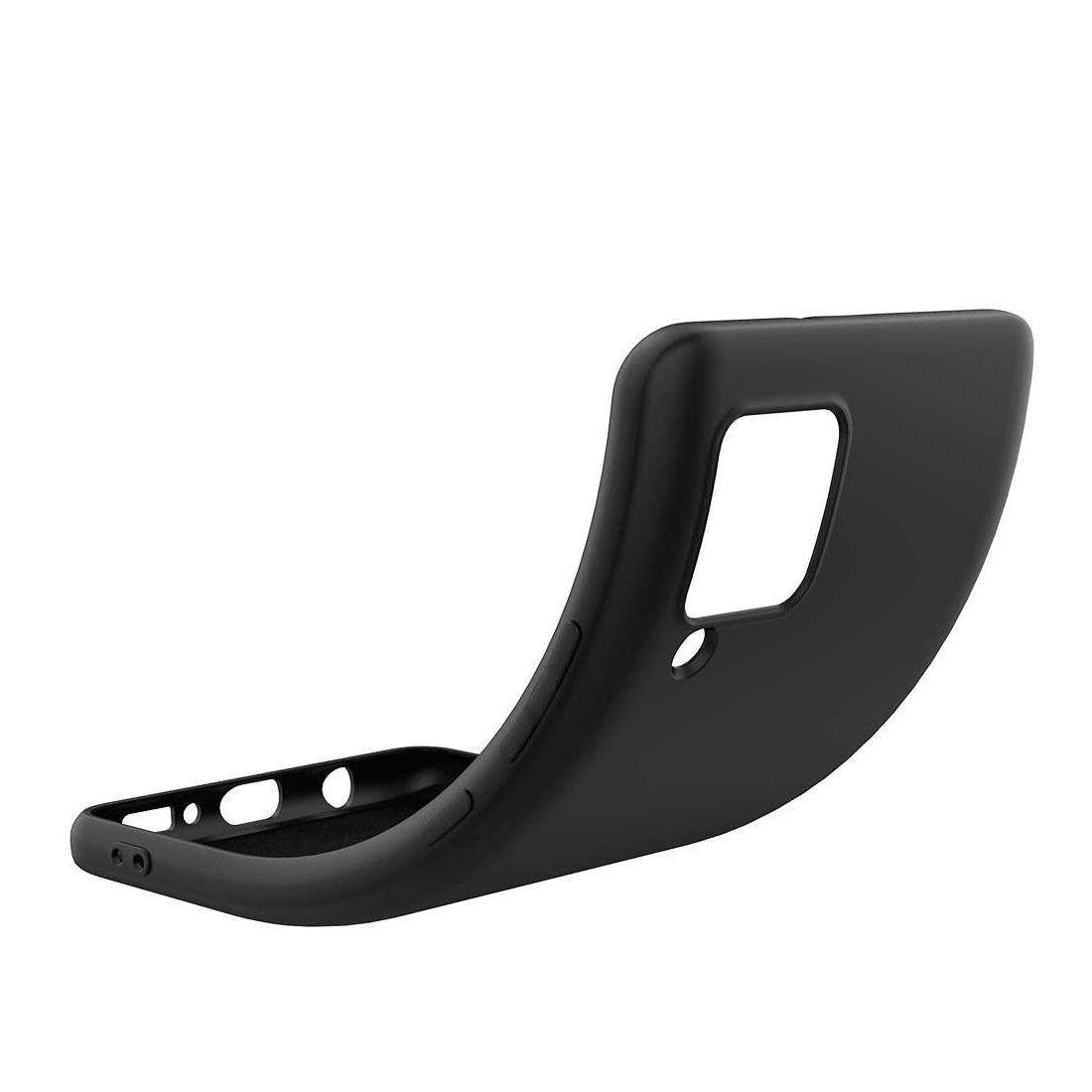 Coque Silicone Be Fluo Anti-chocs et Anti-rayures Intérieur Microfibre pour Galaxy A12 - Noir