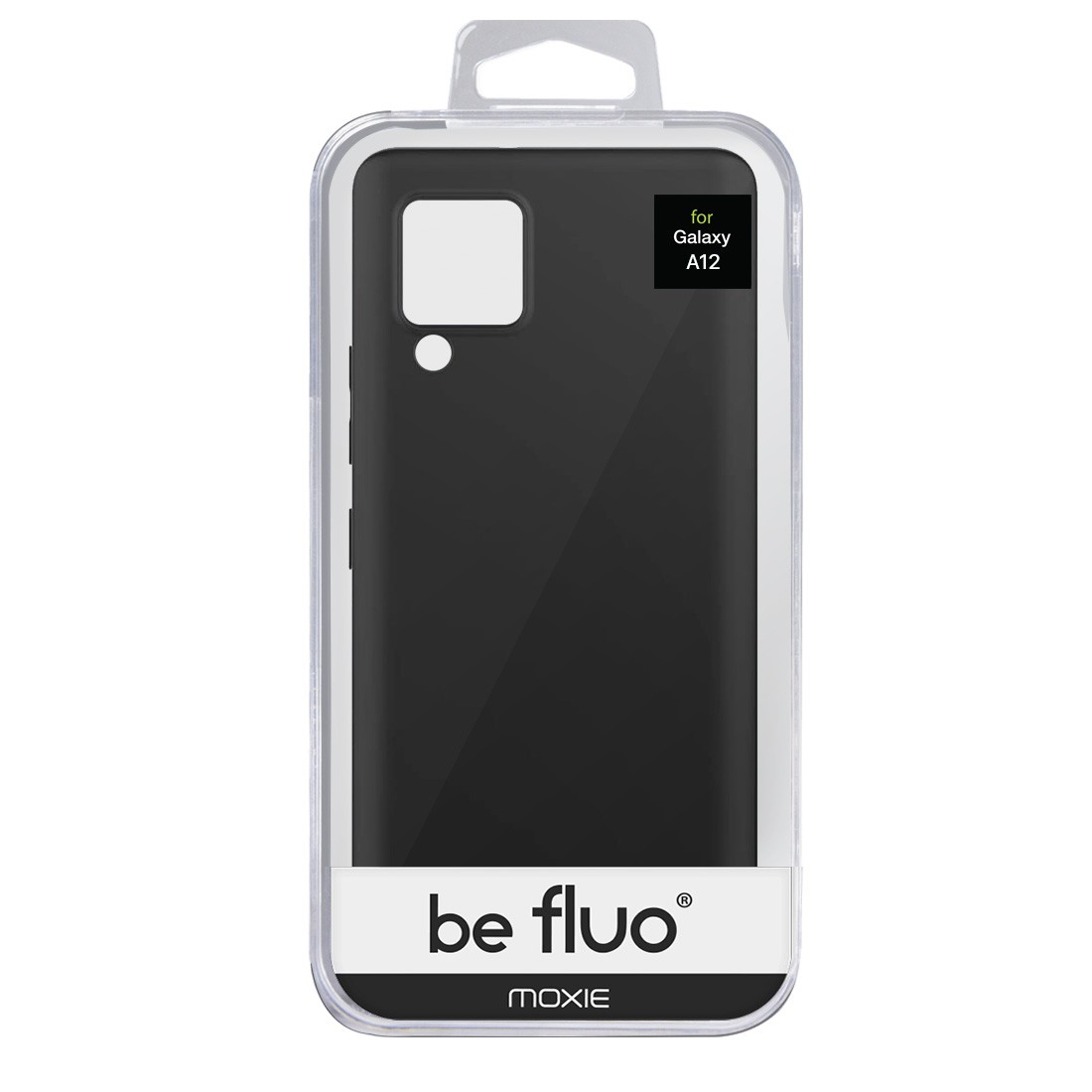 Coque Silicone Be Fluo Anti-chocs et Anti-rayures Intérieur Microfibre pour Galaxy A12 - Noir