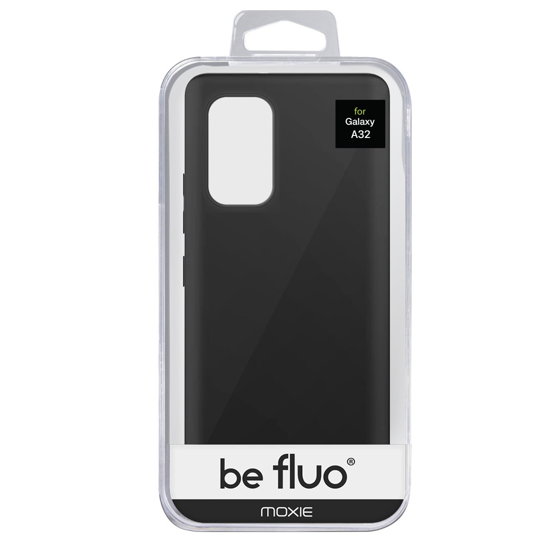 Coque Silicone Be Fluo Anti-chocs et Anti-rayures Intérieur Microfibre pour Galaxy A32 5G- noir