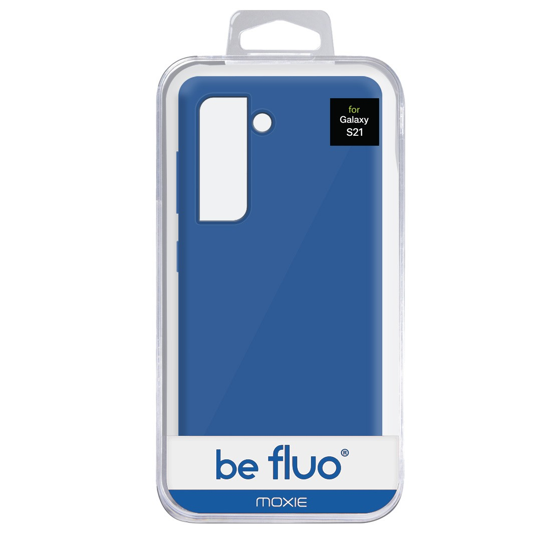 Coque Silicone Be Fluo Anti-chocs et Anti-rayures Intérieur Microfibre pour Galaxy S21 - Bleu