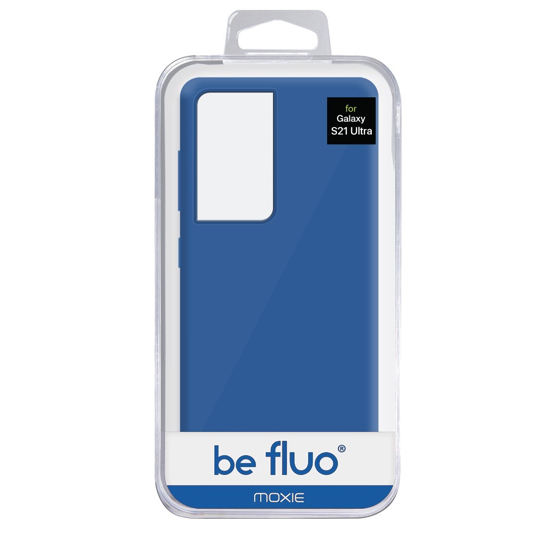 Coque Silicone Be Fluo Anti-chocs et Anti-rayures Intérieur Microfibre pour Galaxy S21 Ultra - Bleu fonçé