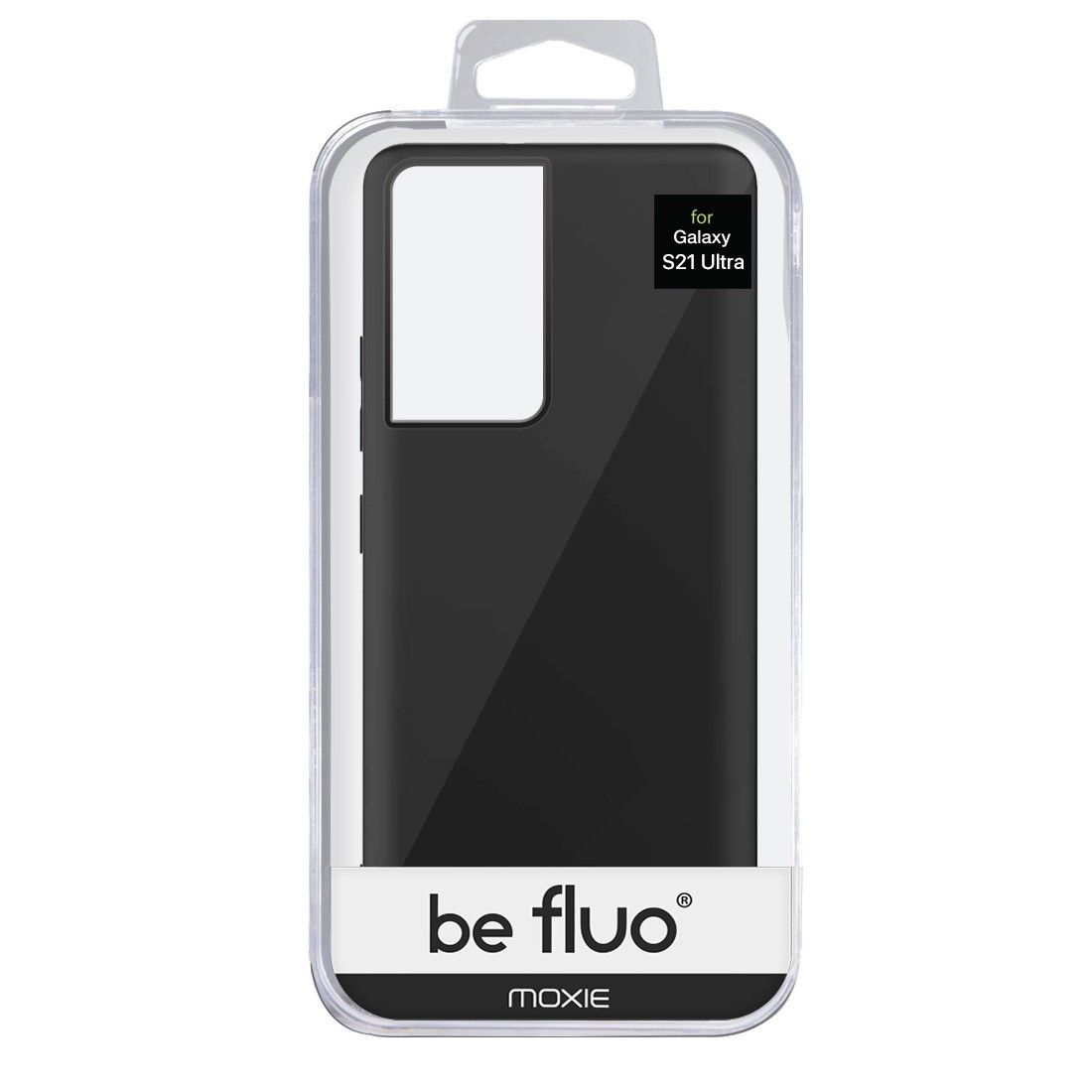 Coque Silicone Be Fluo Anti-chocs et Anti-rayures Intérieur Microfibre pour Galaxy S21 Ultra - Noir