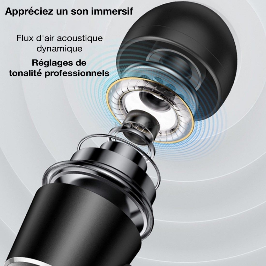 Présentoir USAMS de 30 Kit Piéton sortie Jack modèle SJ475 - blanc