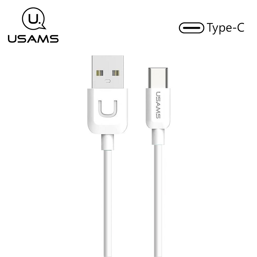 Cable data USAMS SJ099 type-C 1mètre - coloris blanc