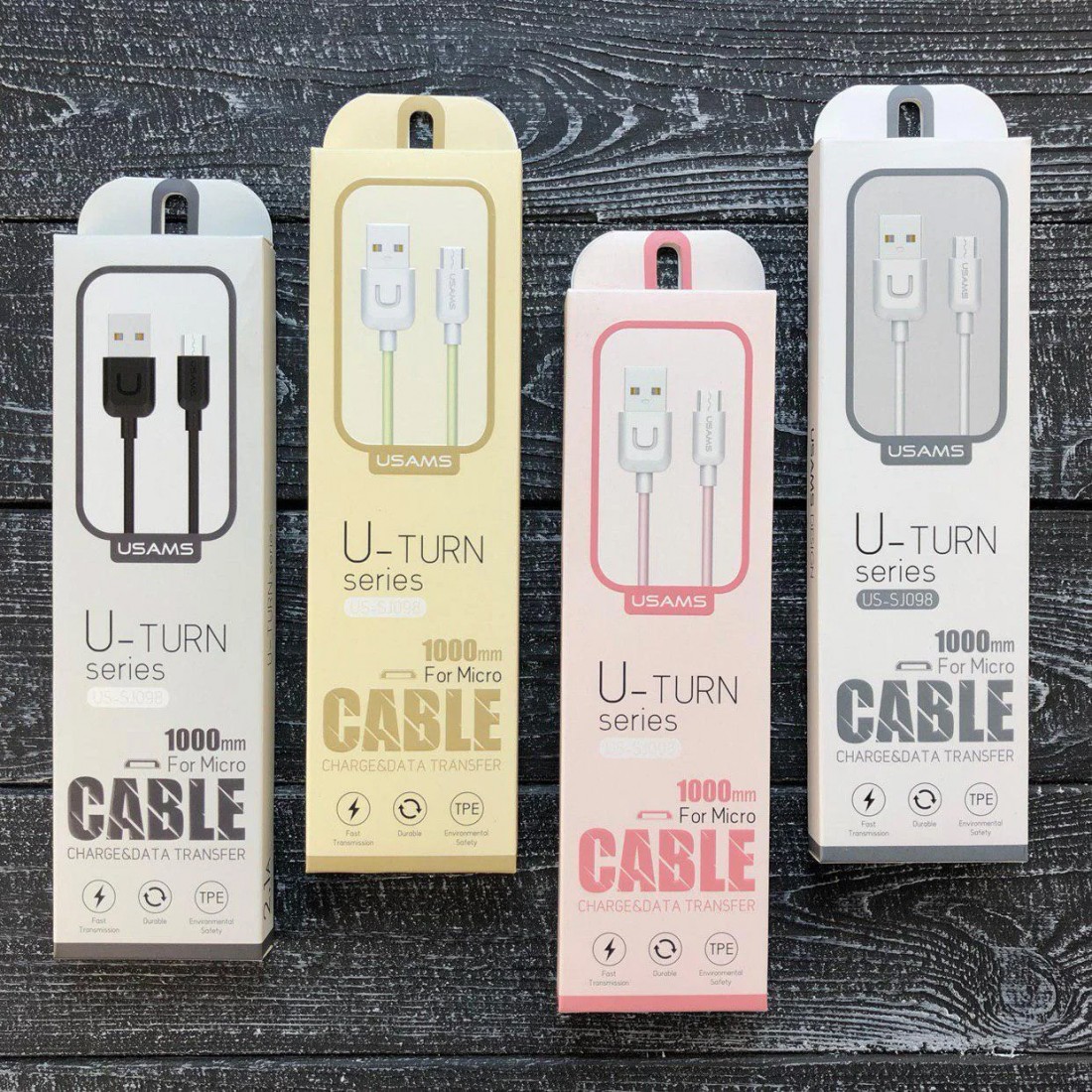 Cable data USAMS SJ099 type-C 1mètre - coloris jaune