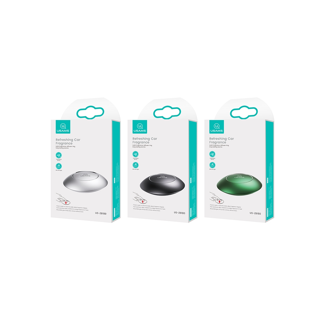 Diffuseur de parfum pour voiture USAMS ZB180 - argent