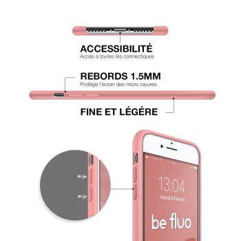 Moxie Coque iPhone 6/6S [BeFluo] Coque Silicone Fine et Légère pour iPhone 6S et iPhone 6, Intérieur Microfibre, Coque Anti-choc