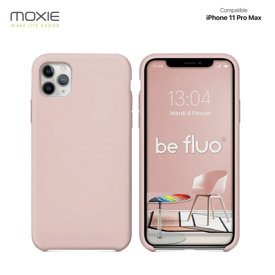 Moxie Coque iPhone 11 Pro Max [BeFluo] Coque Silicone Fine et Légère pour iPhone 6S et iPhone 6, Intérieur Microfibre, Coque Ant