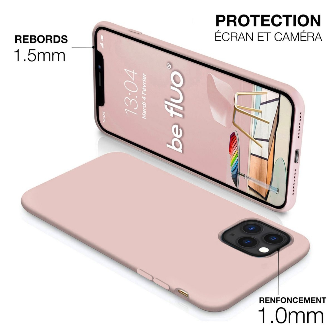 Moxie Coque iPhone 11 Pro Max [BeFluo] Coque Silicone Fine et Légère pour iPhone 6S et iPhone 6, Intérieur Microfibre, Coque Ant