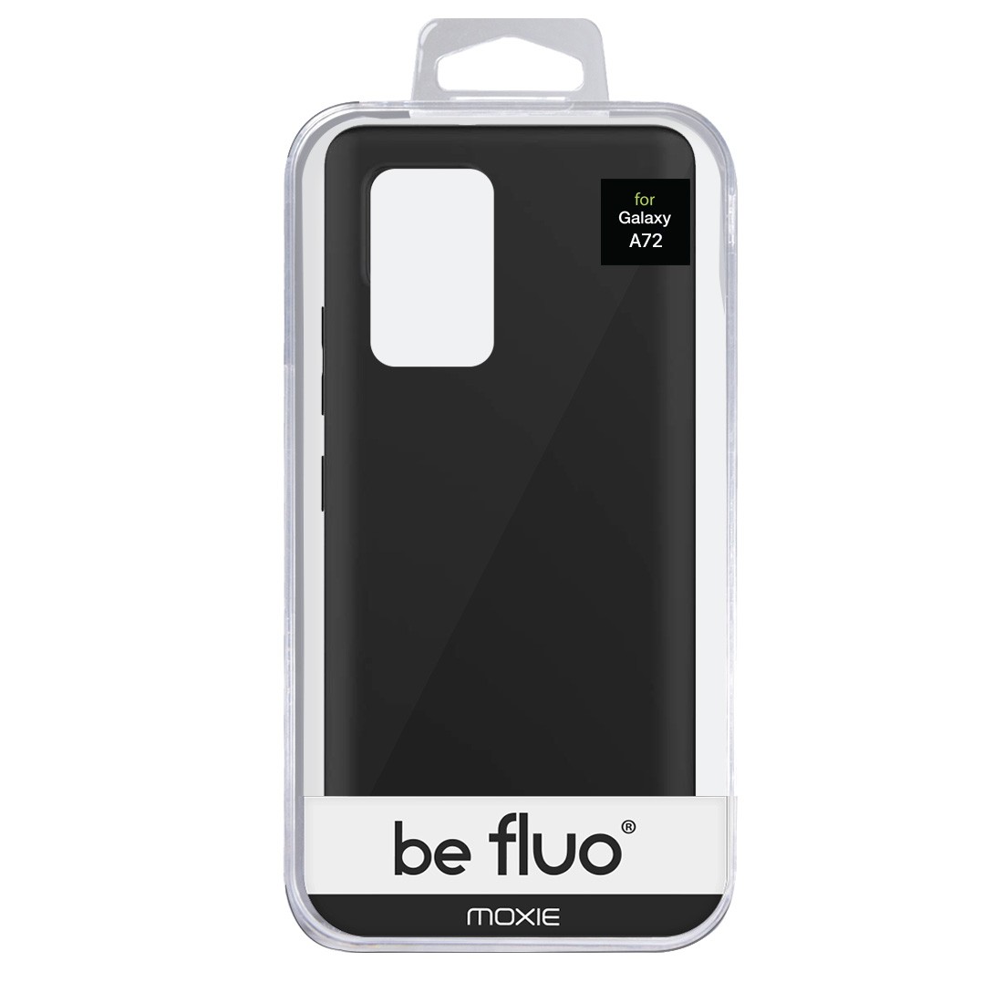 Coque Silicone Be Fluo Anti-chocs et Anti-rayures Intérieur Microfibre pour Galaxy A72 - Noir